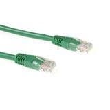 Мрежов пач кабел ACT U/UTP, CAT 6, RJ-45 - RJ-45, 10 m, Медни проводници, Зелен, Булк опаковка