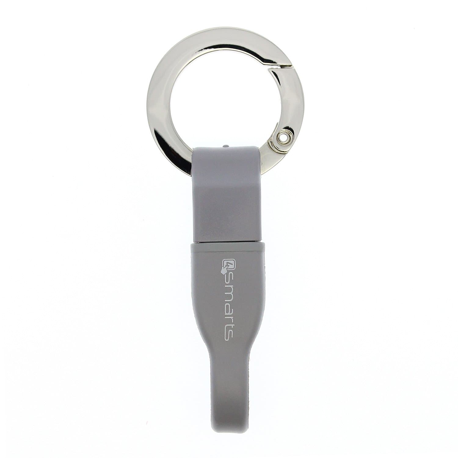 Кабел тип ключодържател за всички устройства с MicroUSB (10 см) - 4smarts KeyRing MicroUSB Cable (сив)