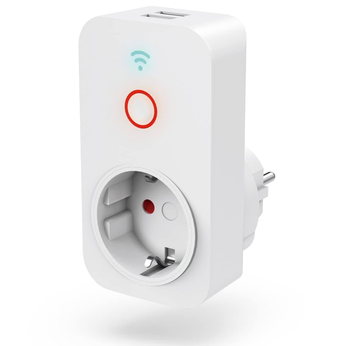 HAMA Смарт WiFi конктакт, 2 USB порта, 2300 W, 10 A, HAMA-176612