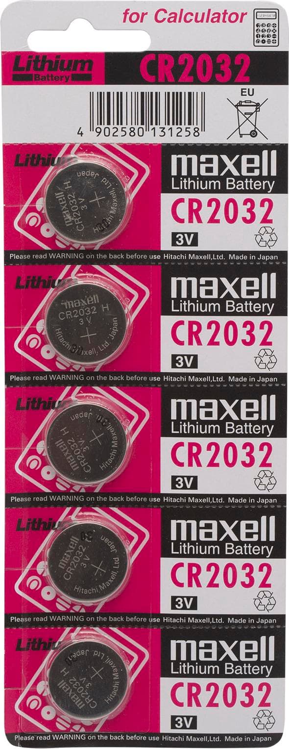 Бутонна батерия литиева CR2032 3V 5бр. в блистер /цена за 1 бр. батерия/ MAXELL