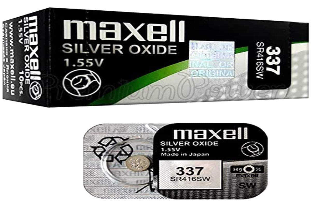 Бутонна батерия сребърна MAXELL SR416 SW 1.55V /337/ 1.55V