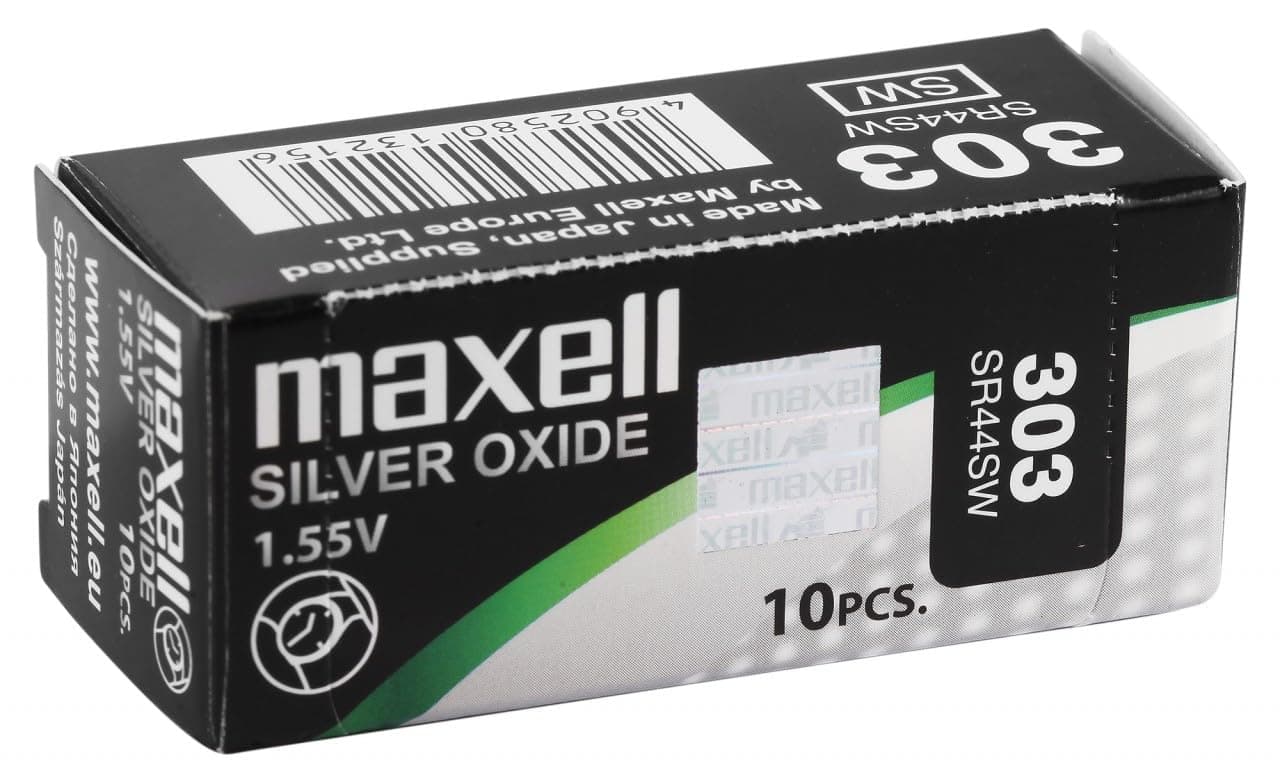 Бутонна батерия сребърна MAXELL SR44 SW/357/ 1.55V