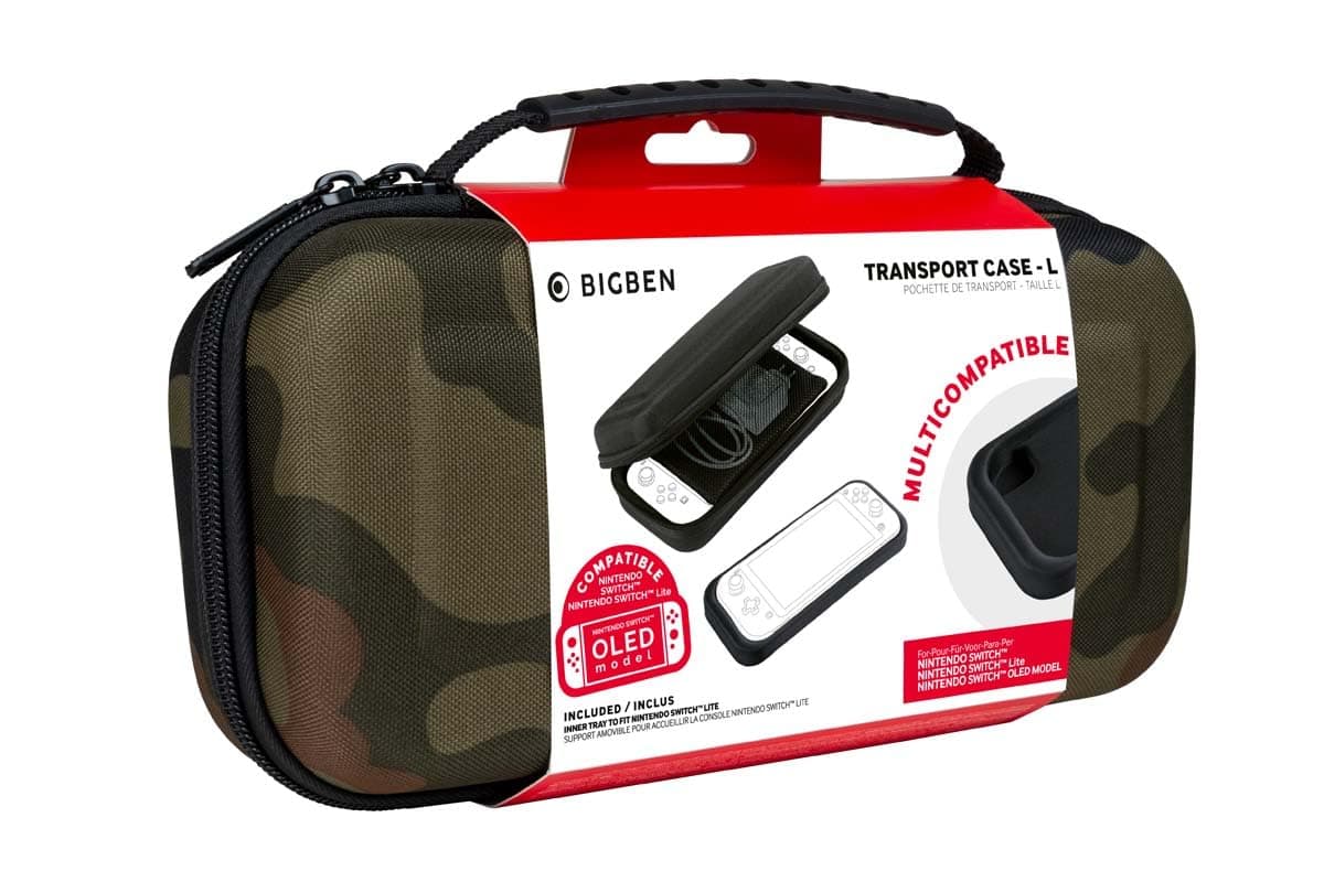 Чанта за гейминг конзола Nacon Bigben Nintendo Switch Pouch, Камофлаж