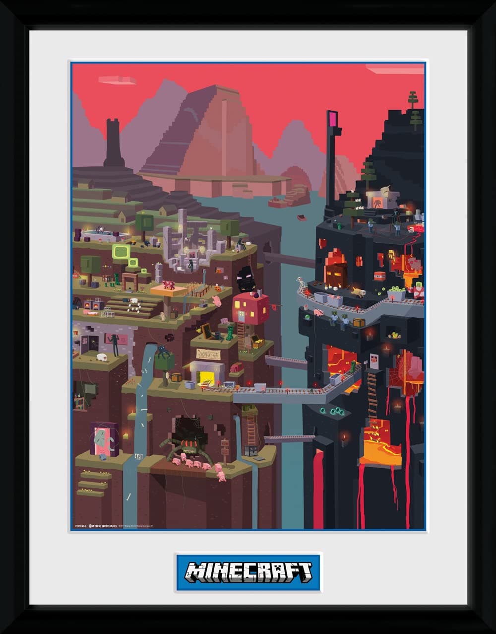 GBEYE MINECRAFT - Framed print "World" (30x40)