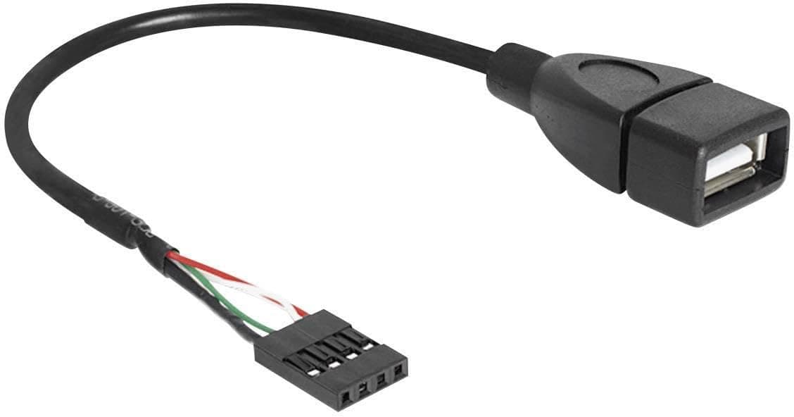 Кабел DeLock USB Pin header женско > USB 2.0 type-A женски, 20 cm