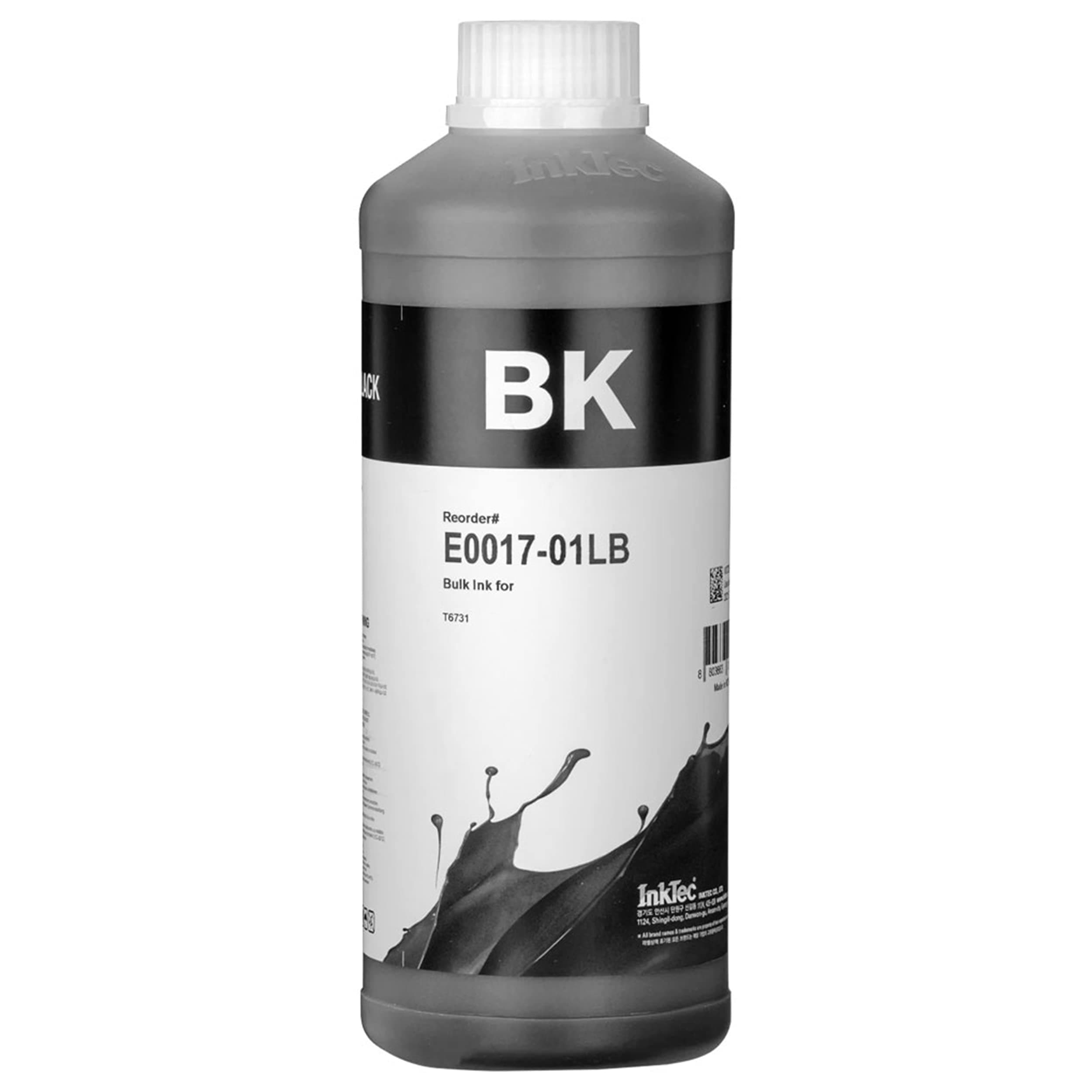 Бутилка с мастило INKTEC T6731-C13T67314A, за Epson L800/ L810/ L850/ L1800, 1L, Черен