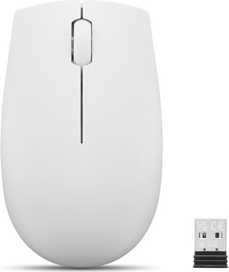 Мишка Lenovo 300, оптична (1000 dpi), безжична, USB, сива