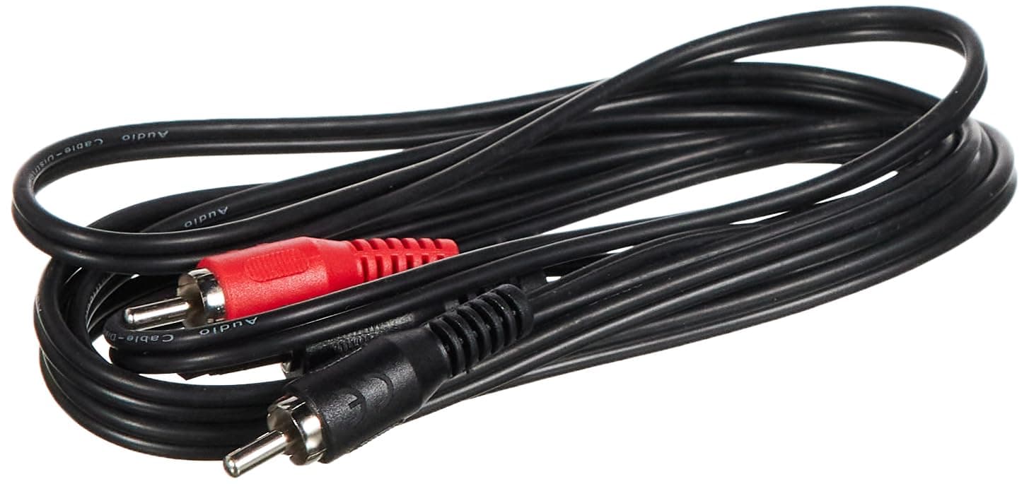 Аудио кабел HAMA, 3,5 mm жак мъжко - 2 x Чинч мъжко, 2м, Черен