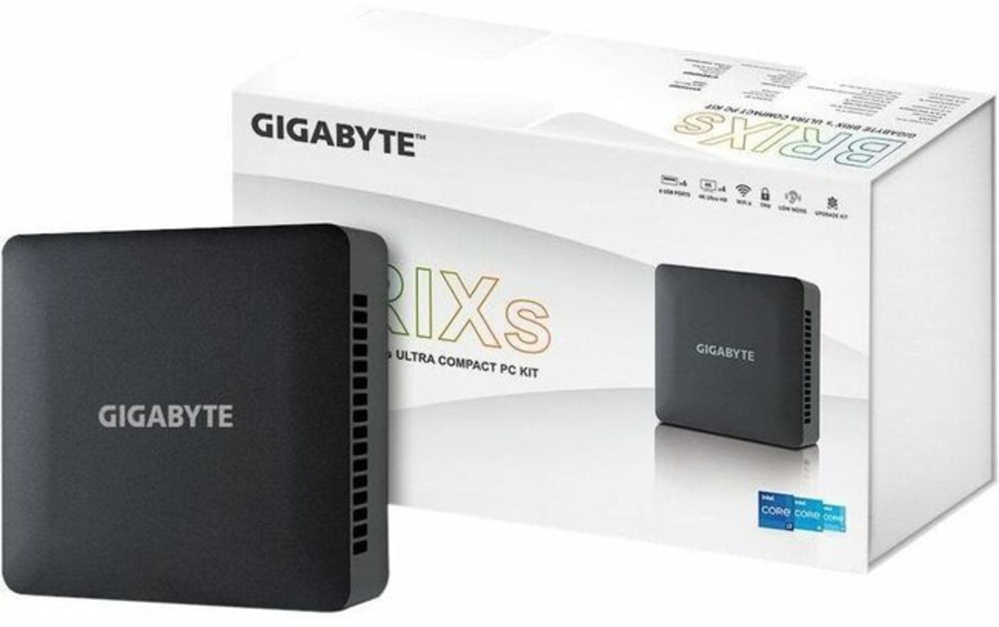 Настолен компютър Gigabyte Brix BRi7H, Intel Core i7-1355U, 2 x SO-DIMM DDR4 slot, M.2 2280 slot