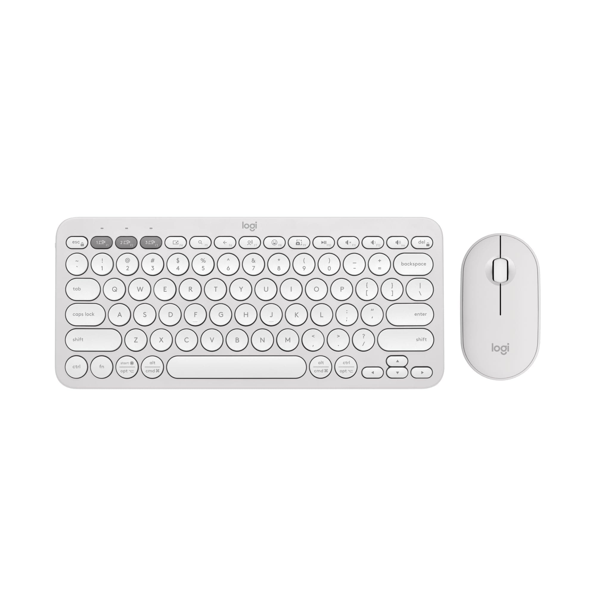 Logitech Pebble 2 Combo - TONAL WHITE - US INT'L - 2.4GHZ/BT - N/A - INTNL-973 - UNIVERSAL