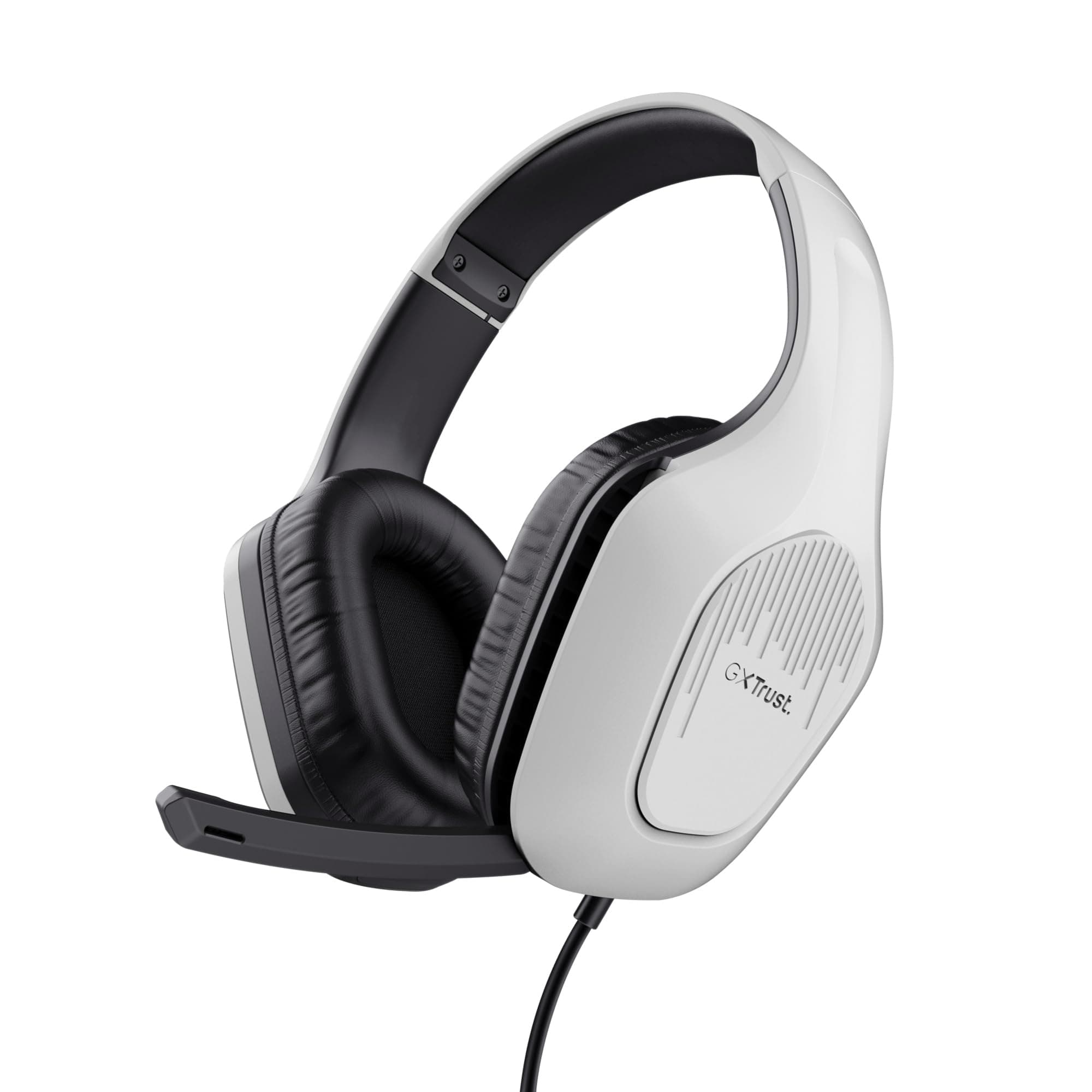 Слушалки Trust GXT 415 Zirox, микрофон, 50mm драйвери, 3.5mm жак, гейминг, бели