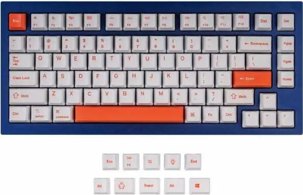 Капачки за механична клавиатура Keychron Orange 92-Keycap Set PBT Dye-Sub US Layout
