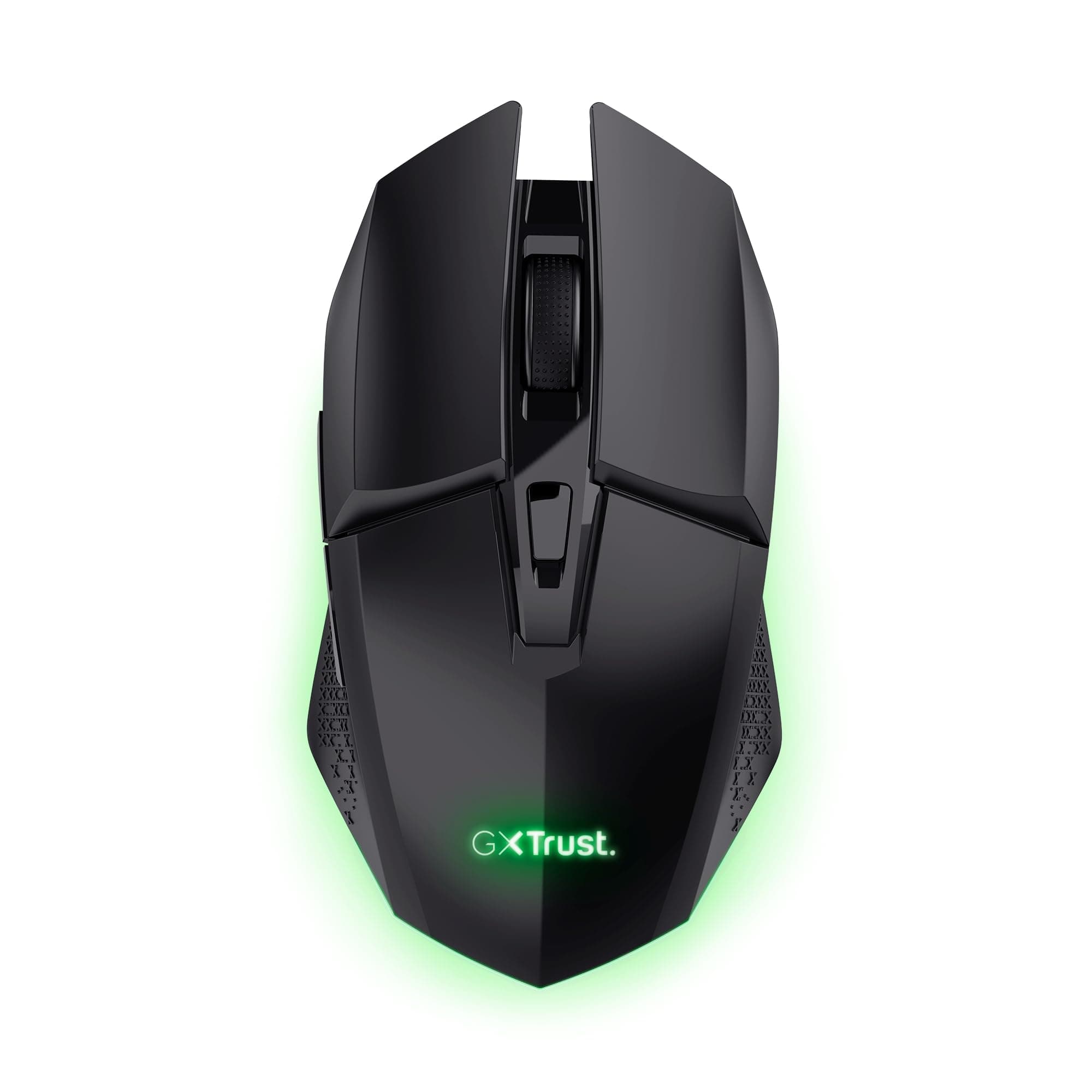 Мишка Trust GXT 110 Felox, безжична, оптична (4800 dpi), USB, черна, гейминг, 6 бутона, подсветка