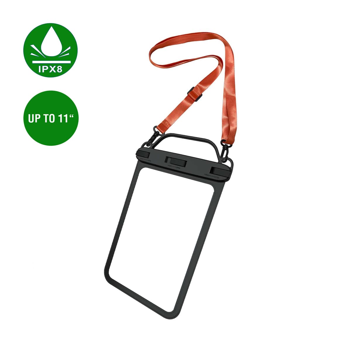 Универсален водоустойчив калъф за смартфони до 11 инча - 4smarts Active Pro Stark Universal Waterproof Case IPX8 (черен-прозрачен)