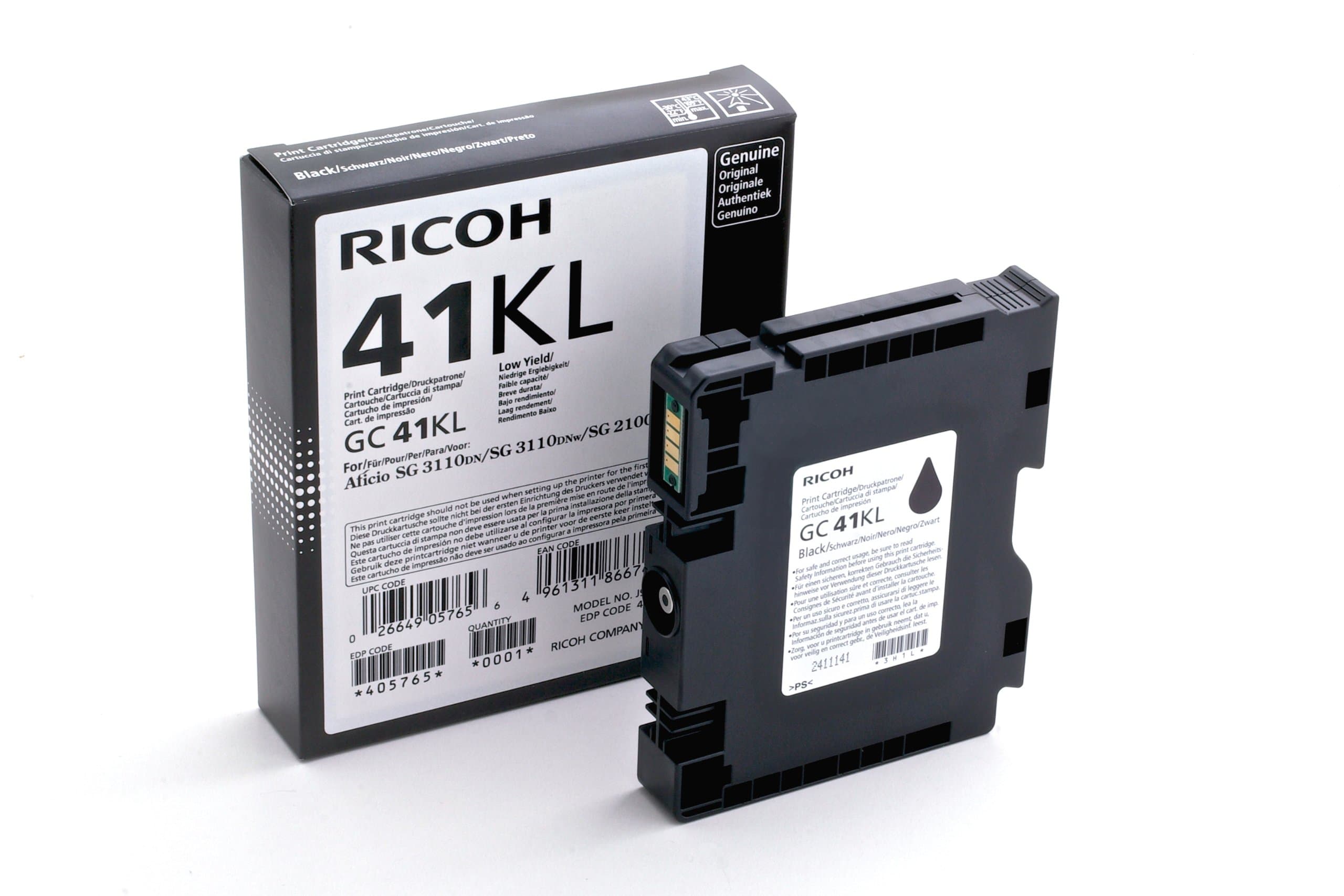 Мастило гел RICOH GC 41KL, GelJet SG 2100N/2100DN, 600 копия Черен