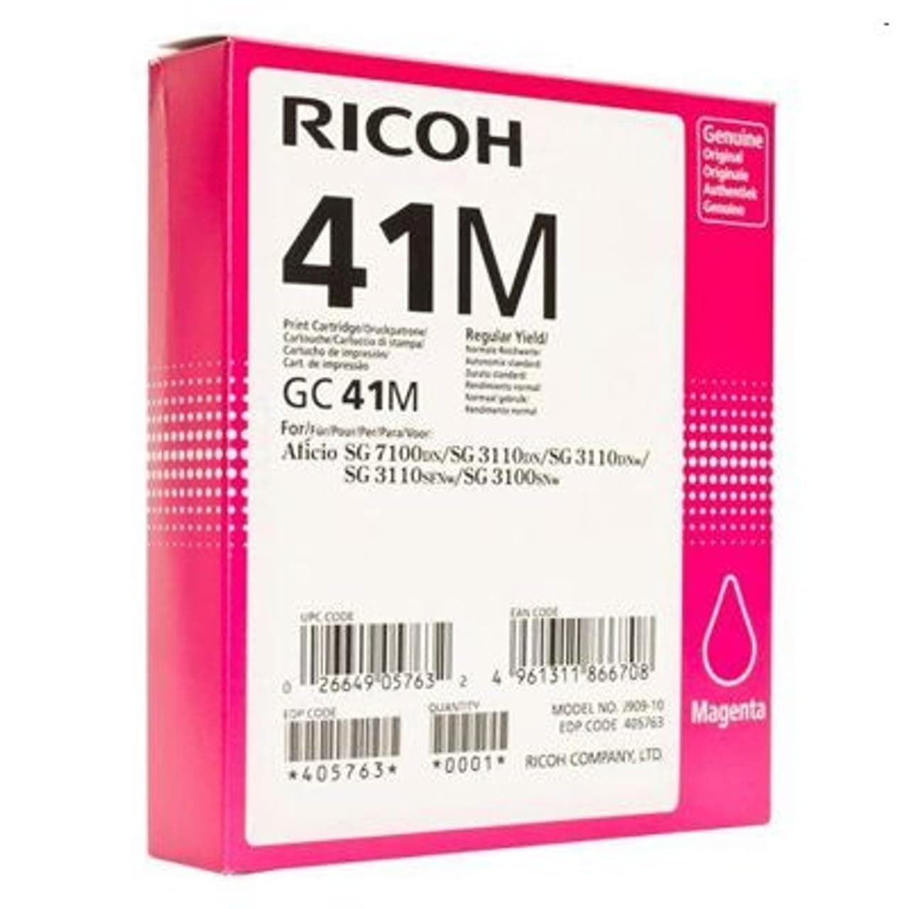 Мастило гел RICOH GC41M,2200 копия, Magenta
