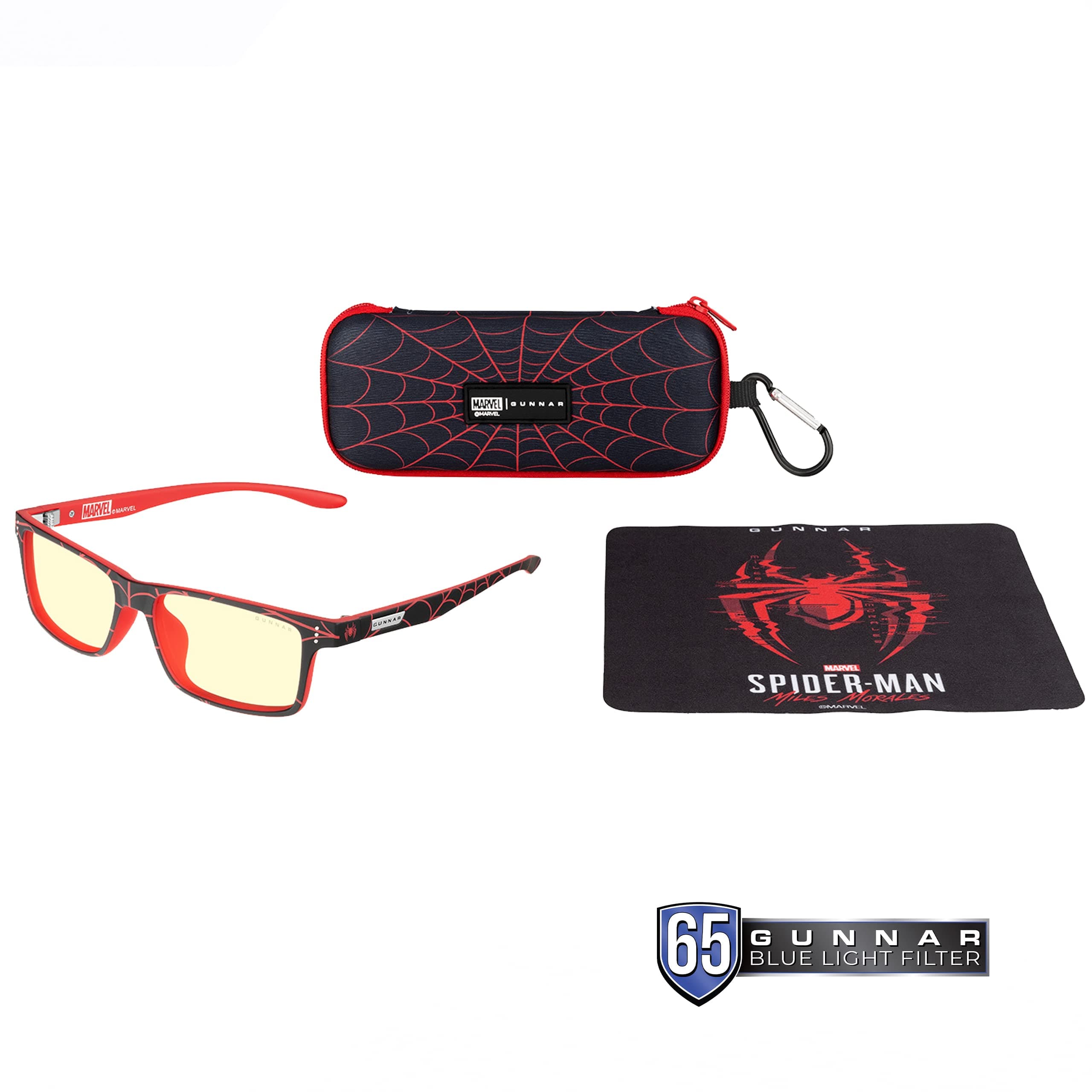 Детски компютърни очила GUNNAR Cruz Kids Large, Spider-Man Edition, Amber