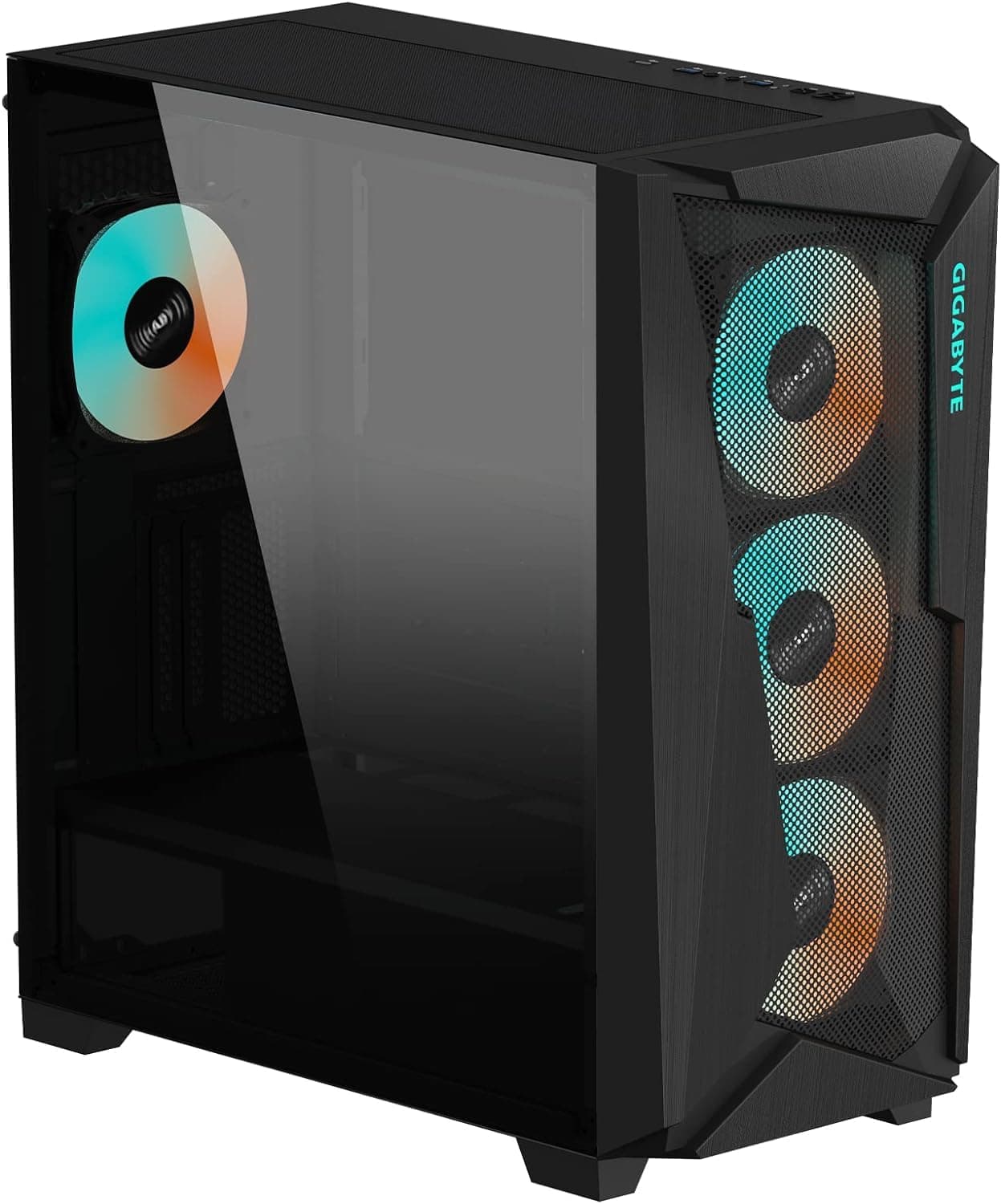 Кутия Gigabyte C301 Black V2, TG, Mid-Tower