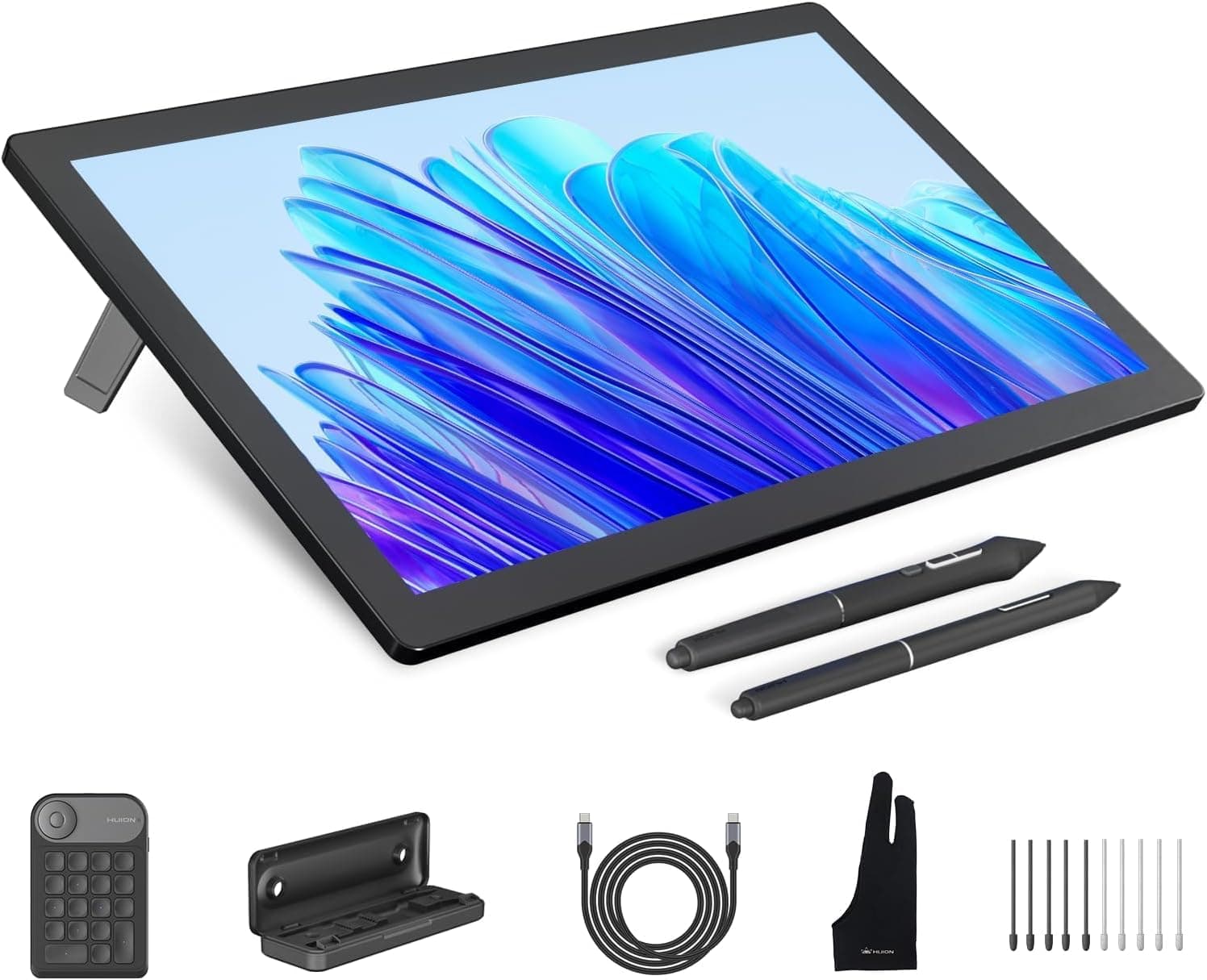 Графичен таблет HUION Kamvas Pro 19, USB-C, Тъмно сив
