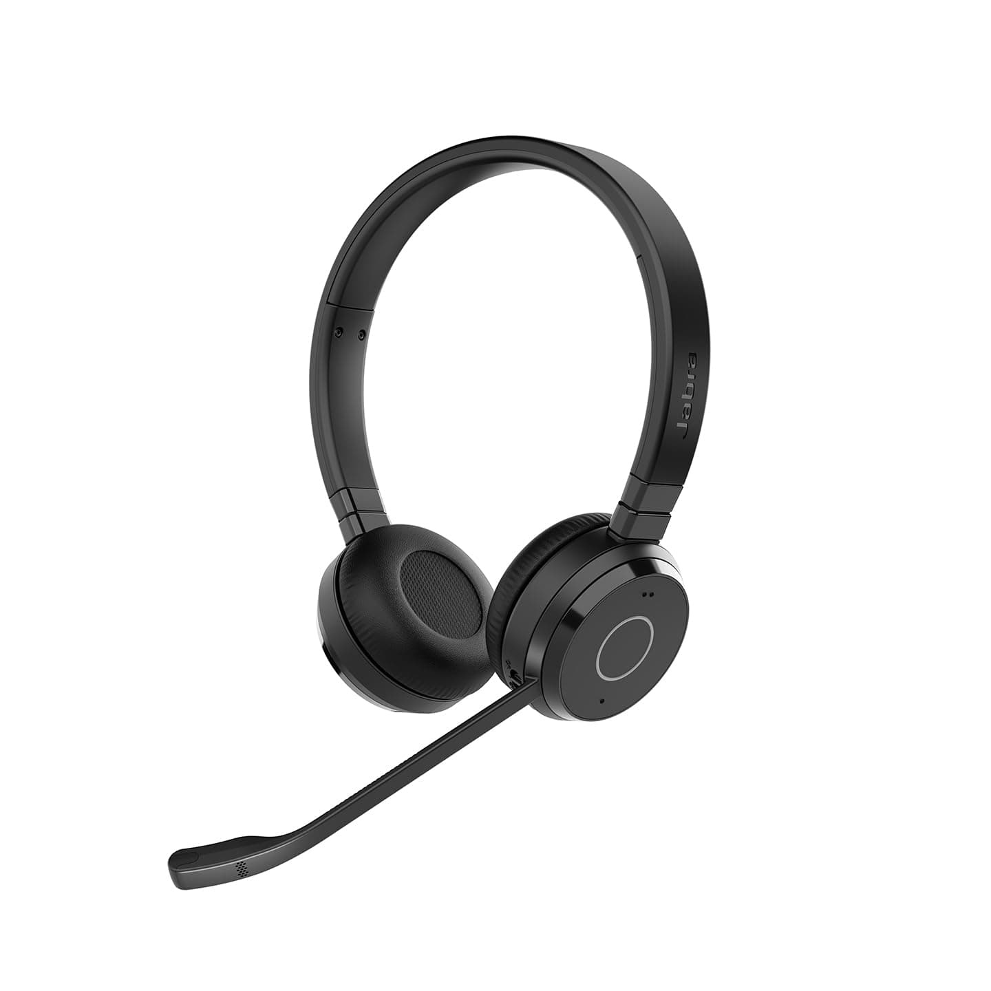 Слушалки Jabra Evolve 65 TE Stereo (6699-833-309), безжични/жични, Bluetooth, USB, до 16 часа време на работа, включен USB bluetooth адаптер Jabra Link 380, сертифицирани за Microsoft Teams, черни