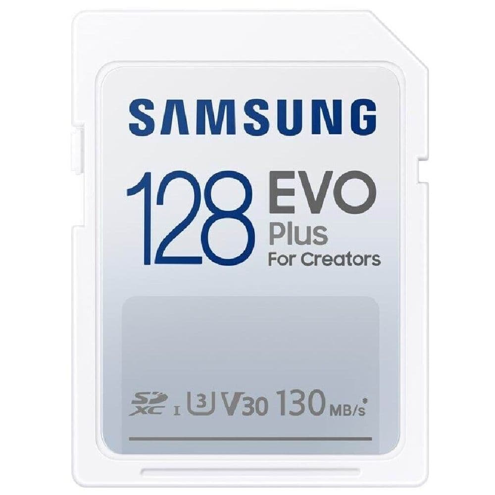 Карта памет Samsung EVO Plus, SD Card, 128GB, Бяла