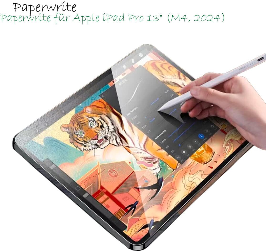 Качествено защитно покритие (подходящо за рисуване) за дисплея на iPad Pro 13 - 4smarts Paperwrite Screen Protector (2024)