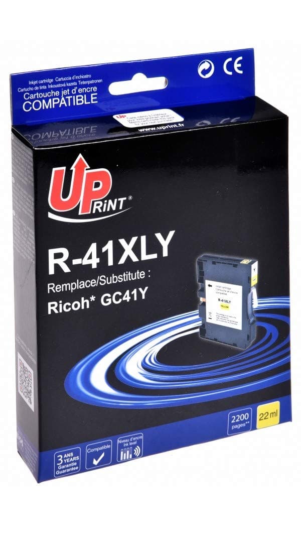Мастило гел UPRINT GC41M, RICOH, 36ml, 2500 копия, 405764, Yellow