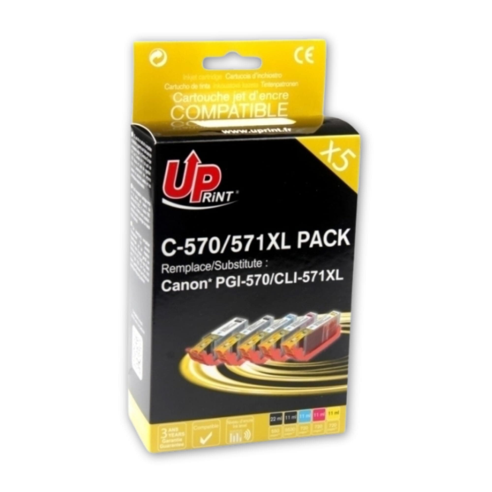 Мастилници UPRINT комплект CANON PGI-570 + CLI-571BK/C/M/Y XL