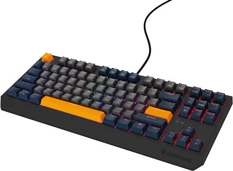 Genesis Gaming Keyboard Thor 230 TKL Naval Blue Negative US RGB Mechanical Outemu Panda
