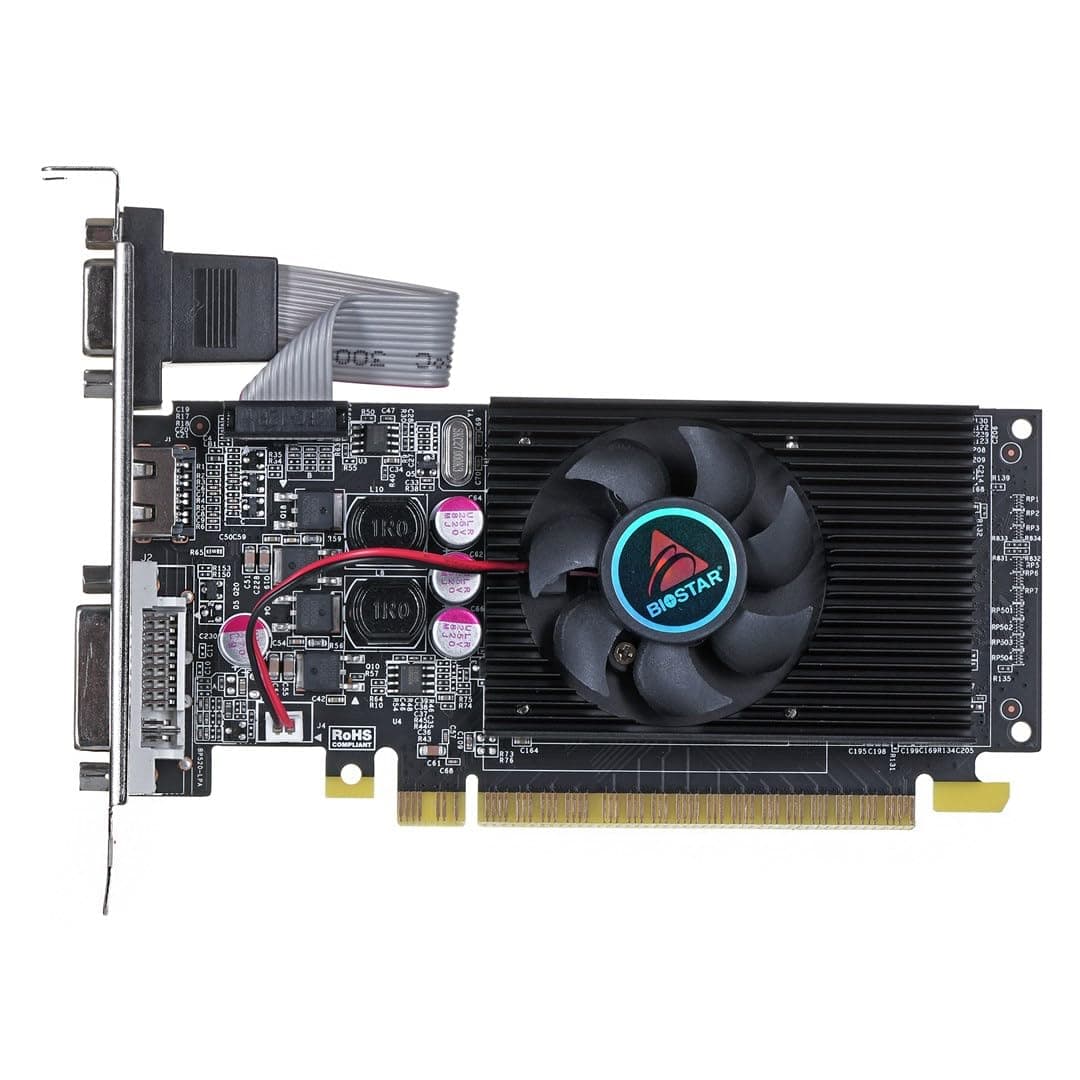 Видео карта BIOSTAR GeForce GT 610, 2GB, SDDR3, 64 bit, DVI-I, D-Sub, HDMI