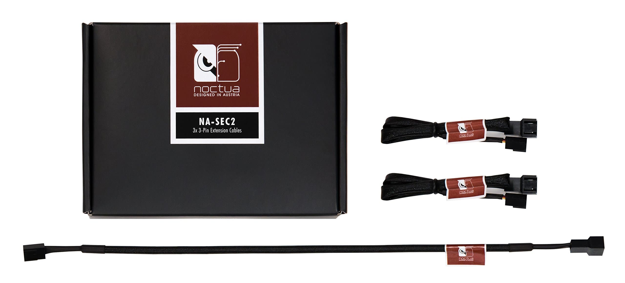 Удължителен кабел за вентилатор Noctua NA-EC2, 1 x 30 cm, Черен