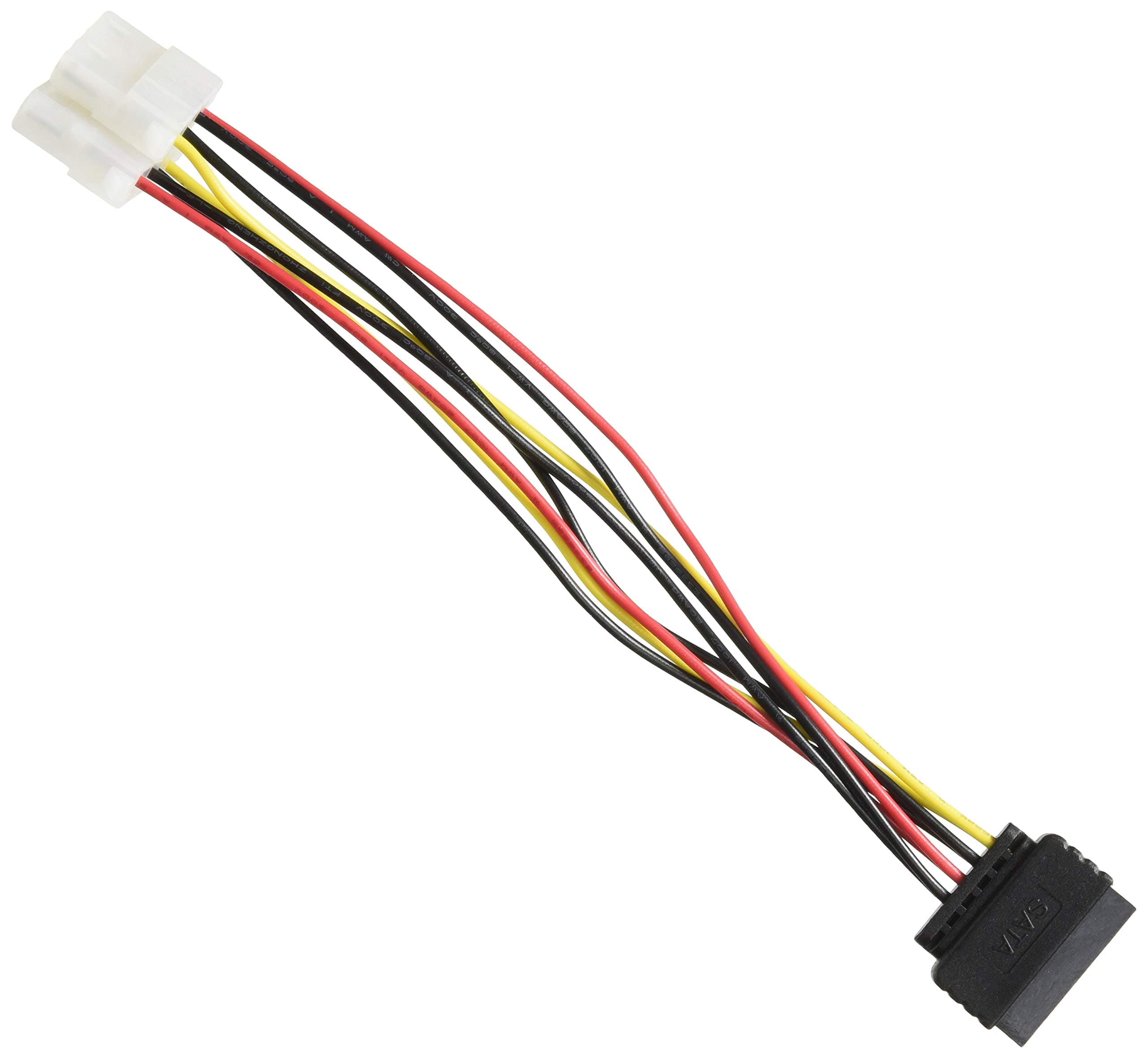 Кабел DeLock Power SATA 15pin към 2x 4pin Molex женско, 20cm