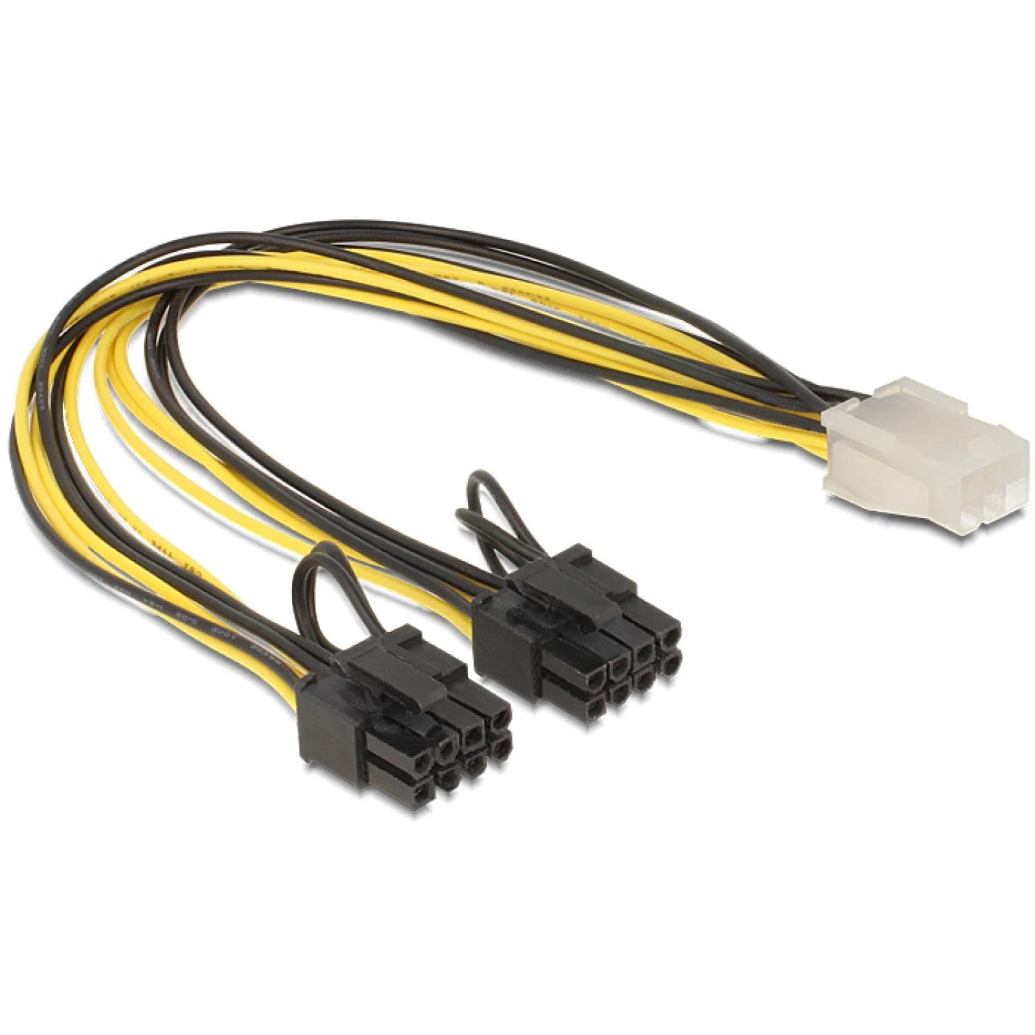 Кабел DeLock PCI Express power 6 pin женско > 2 x 8 pin мъжко, 30 cm