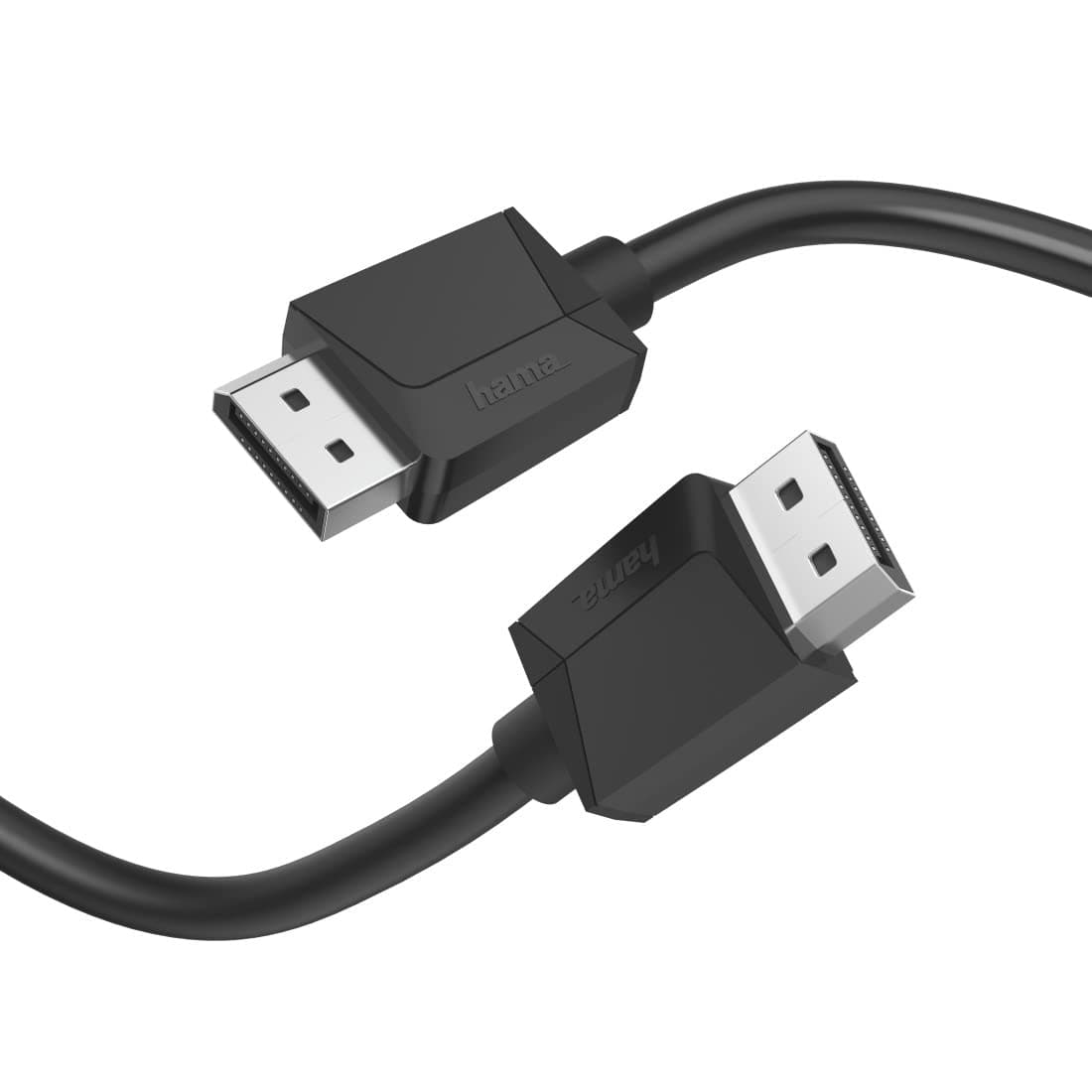 Кабел HAMA 200697, DisplayPort мъжко - DisplayPort мъжко, 3 m, Ultra-HD 4K, Двойно-екраниран, Черен