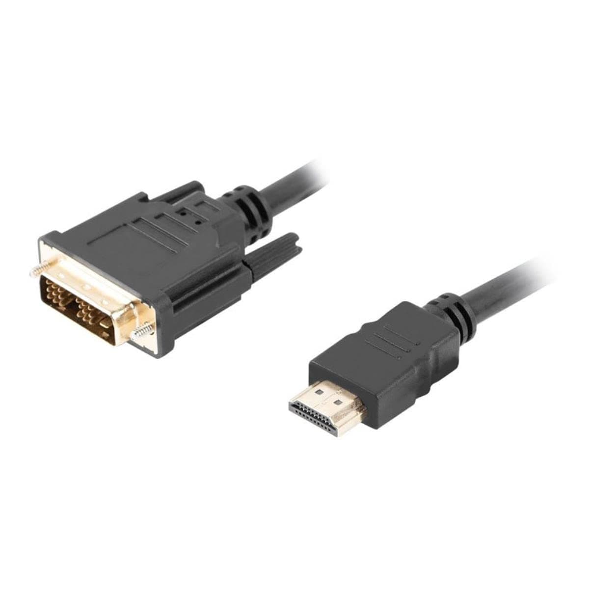 Lanberg HDMI (M) -> DVI-D (M) (24+1) cable 1.8m, dual link, with gold-plated 4K connectors, black