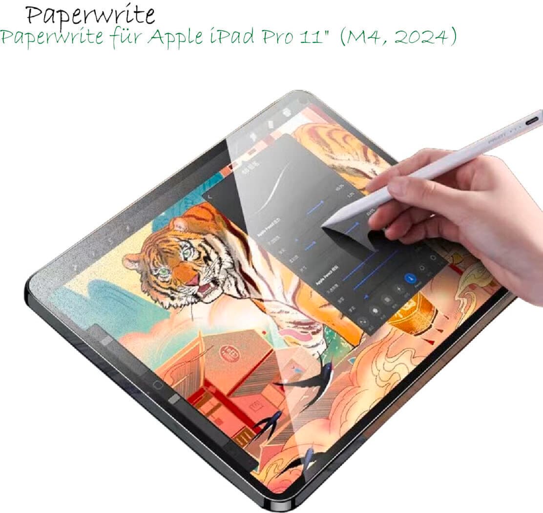 Качествено защитно покритие (подходящо за рисуване) за дисплея на iPad Pro 11 (2024) - 4smarts Paperwrite Screen Protector