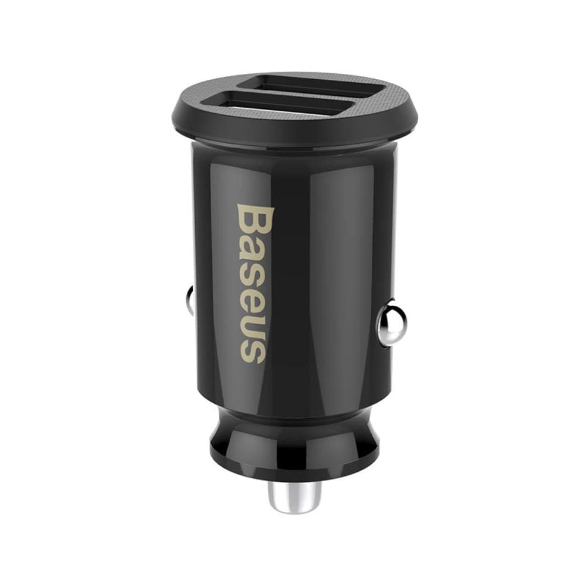 Зарядно за кола Baseus Grain, от автомобилна запалка към 2x USB A(ж), 5V, 3.1A, черно