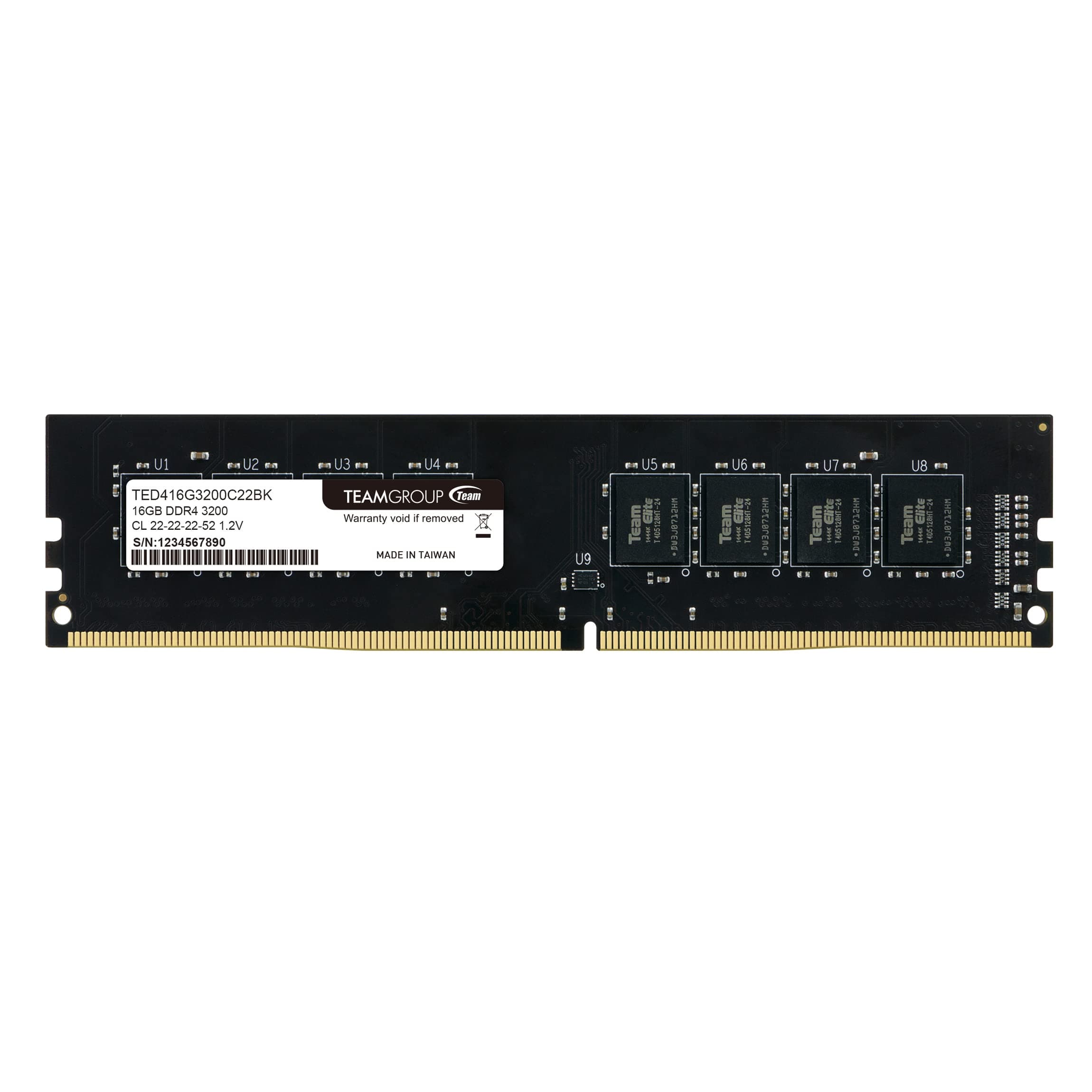 Памет Team Group Elite DDR4 16GB 3200MHz, CL22-22-22-52, 1.2V
