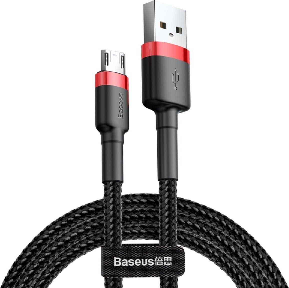 Кабел Baseus CAMKLF-C91, от USB-A(м) към USB micro A(м), 2 m, черен