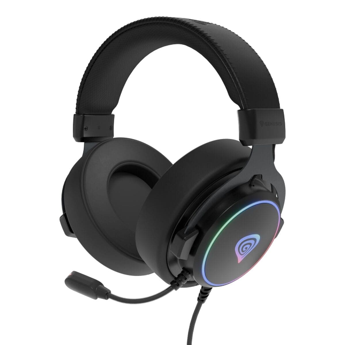 Genesis Headset Neon 764 with microphone, RGB illumination, USB, Black