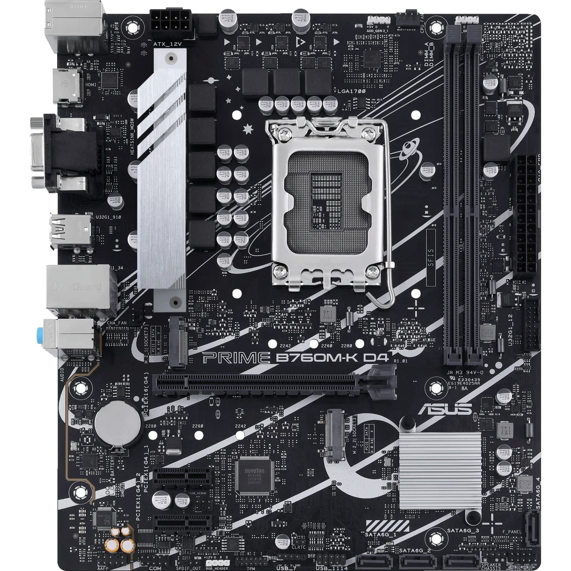 Дънна платка ASUS PRIME B760M-K DDR5, LGA 1700, mATX