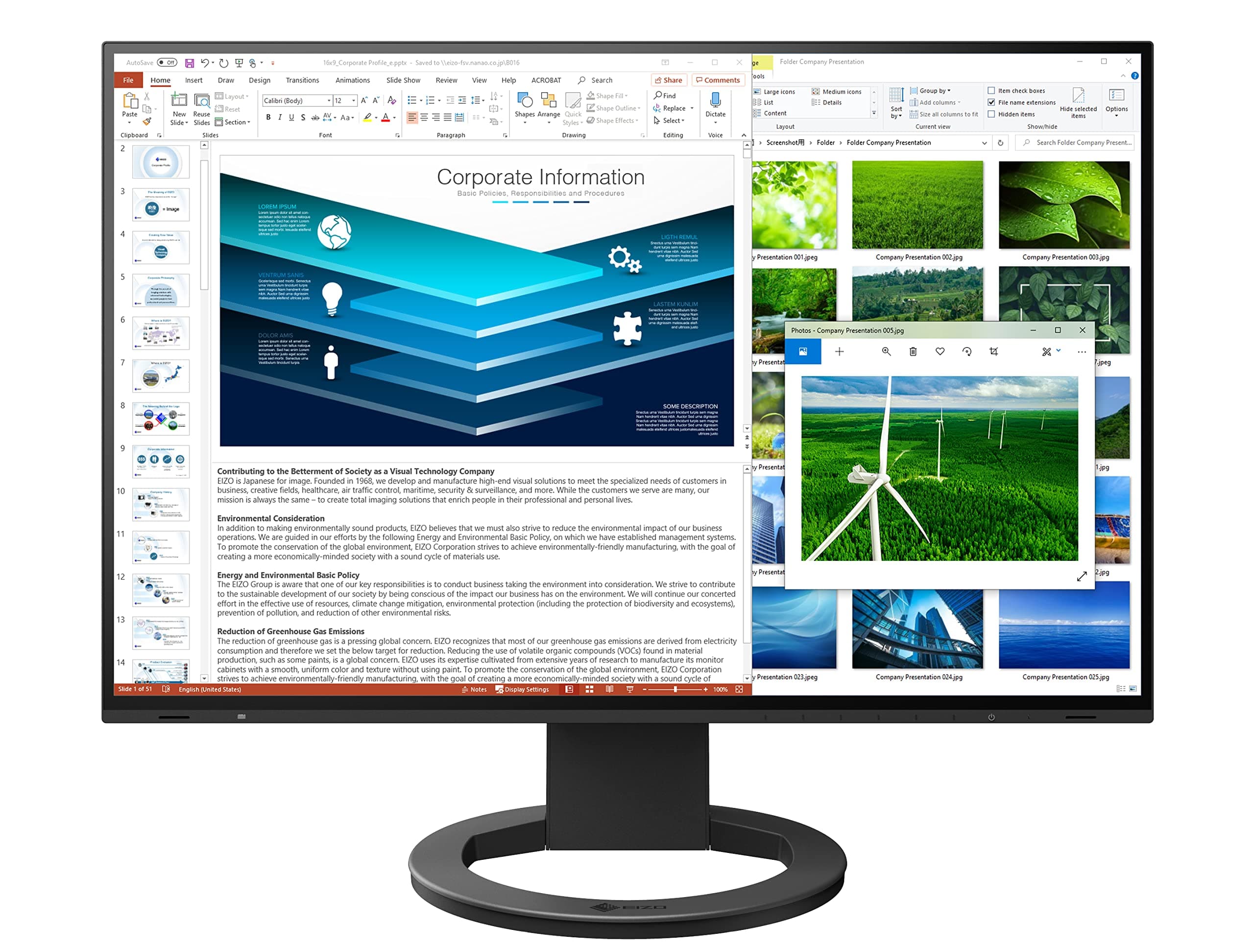 Монитор EIZO FlexScan EV2485, IPS, 24 inch, Wide, UXGA, DisplayPort, HDMI, USB-C, USB Hub, Черен