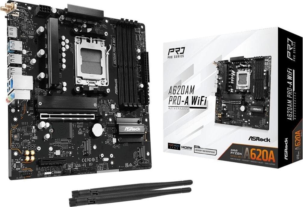 Дънна платка ASRock A620AM PRO-A WIFI, AM5
