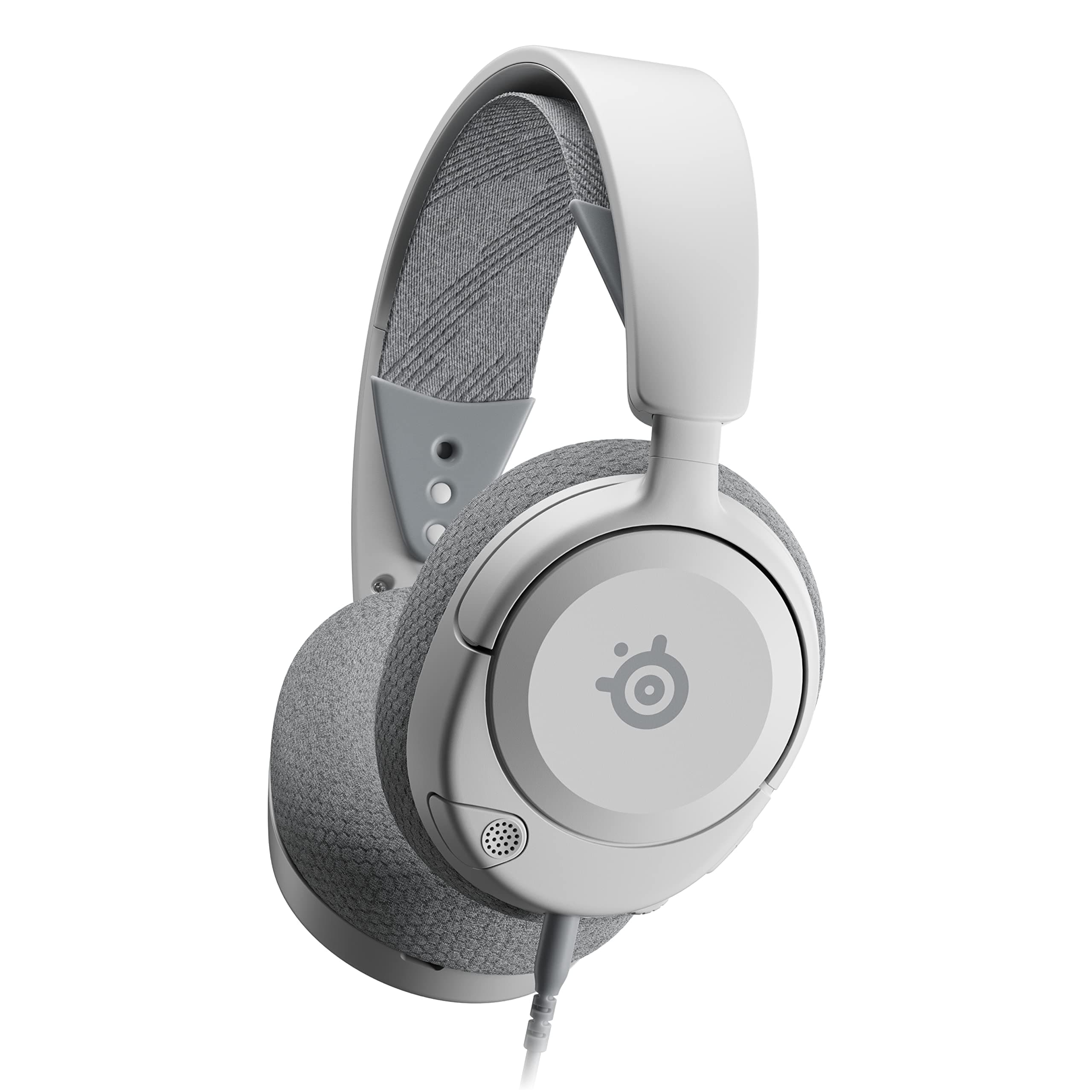 Слушалки SteelSeries Arctis Nova 1P, микрофон, гейминг, Active Noise Cancellation, 360° Spatial Audio, Almighty Audio, AUX, бели