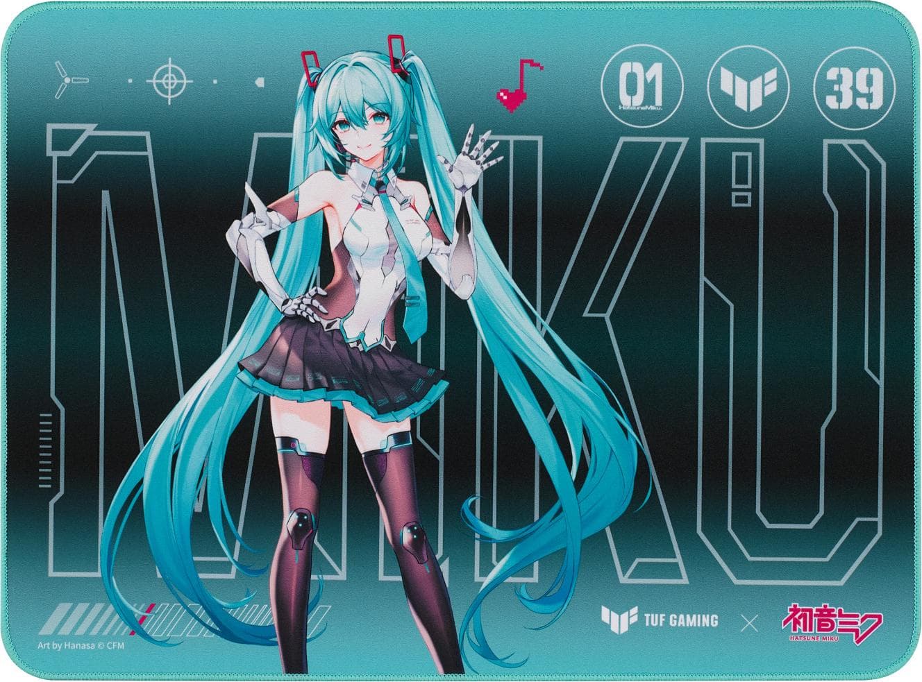 Геймърски пад за мишка ASUS TUF GAMING P1 Hatsune Miku Edition