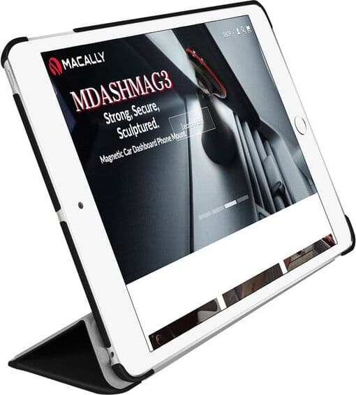Полиуретанов калъф и поставка за iPad Air 3 (2019) - Macally Stand Case (черен)