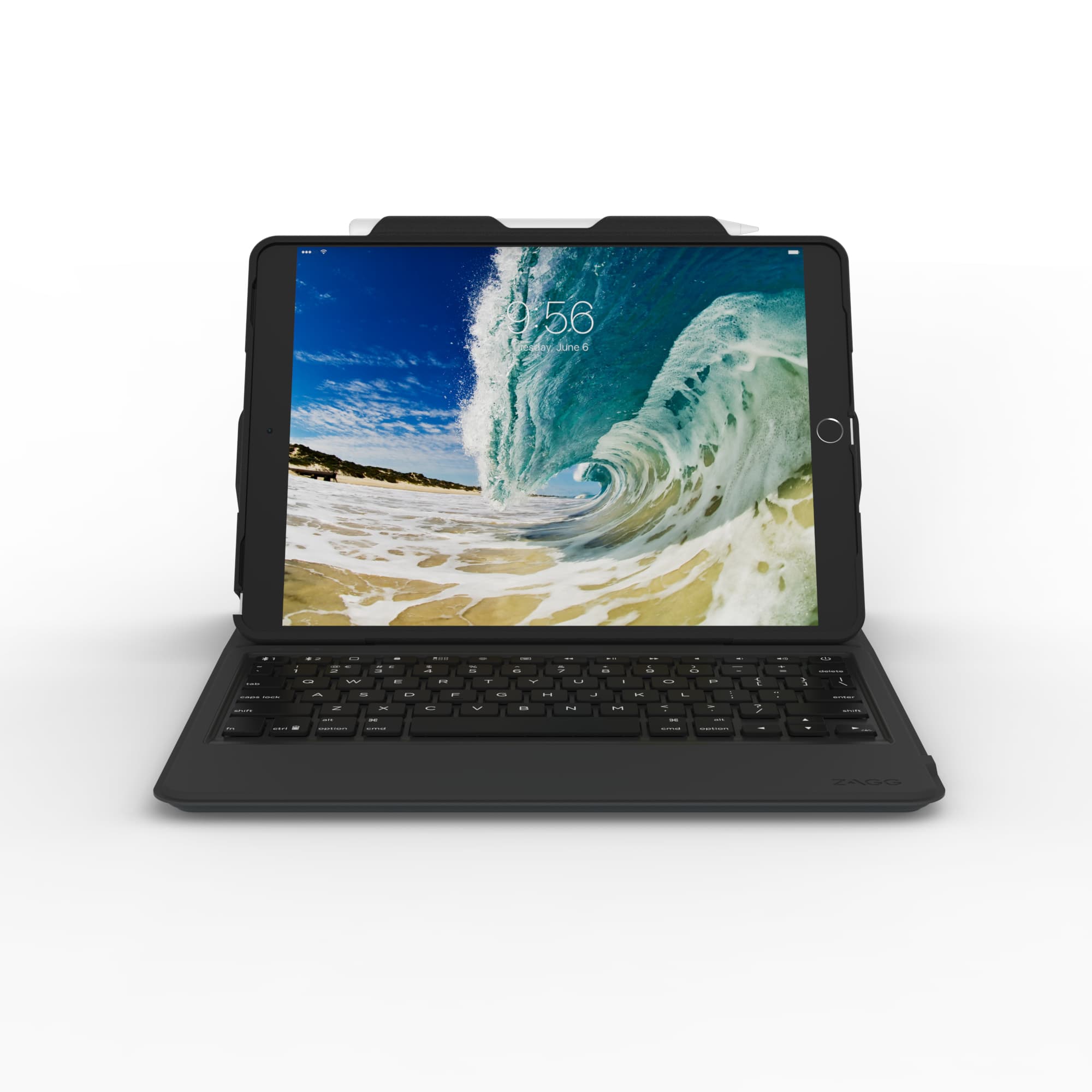 Удароустойчив кейс, с отделяща клавиатура и поставка за iPad Air 3 (2019), iPad Pro 10.5 - Zagg Rugged Messenger Keyboard Case QWERTZ (2017)