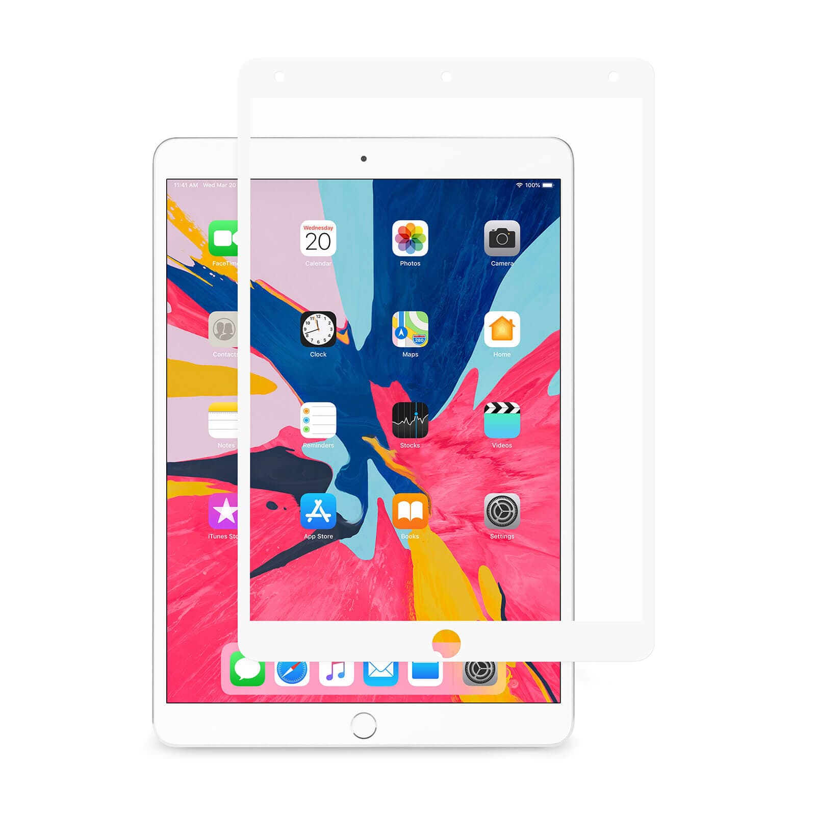 Качествено матово защитно покритие за iPad Air 3 (2019), iPad Pro 10.5 (2017) - Moshi iVisor AG (бял)