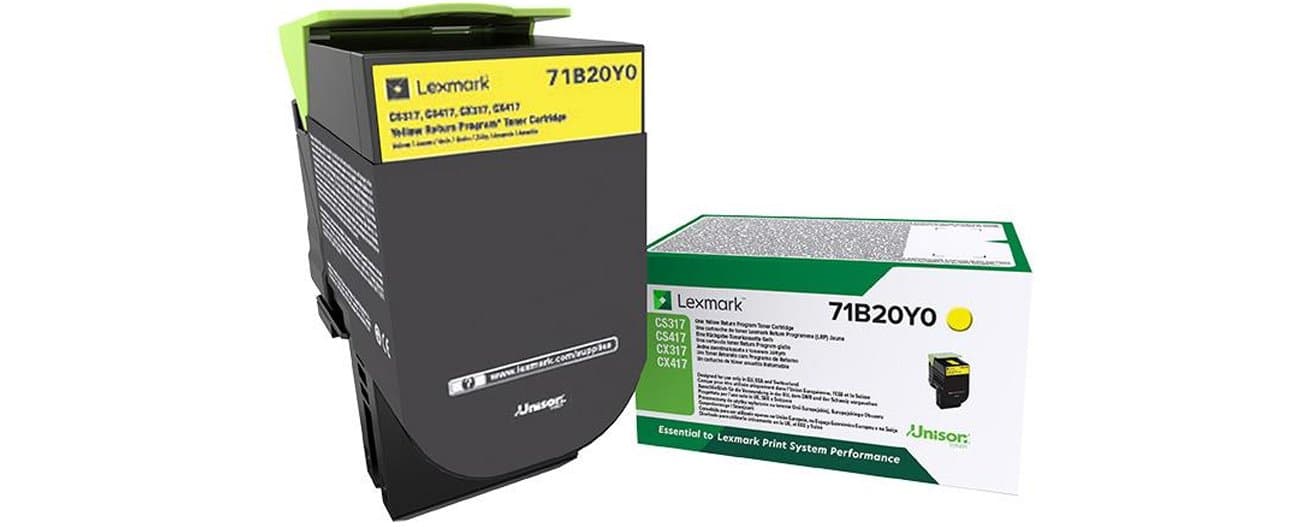 LEXMARK 3K Програма за връщане Жълта тонер касета CS/CX317 417 517