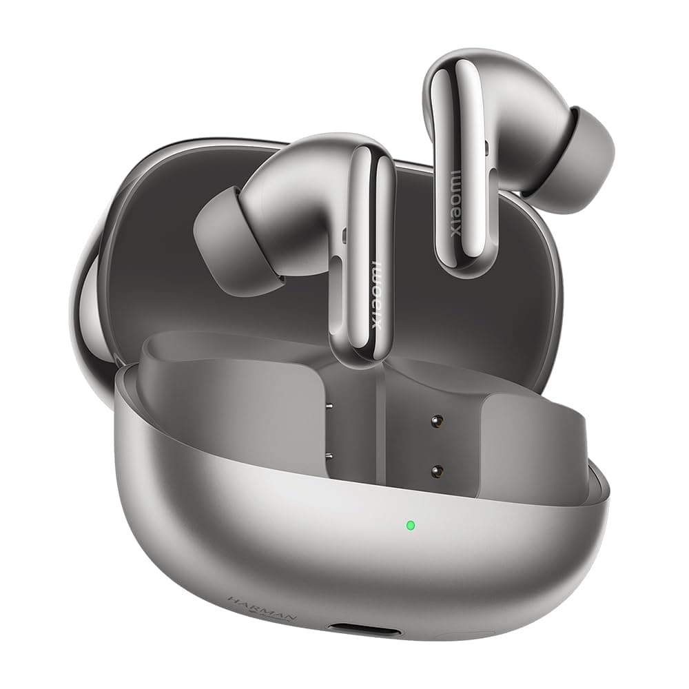 Слушалки Xiaomi Buds 5 Pro BT, безжични, Bluetooth, микрофон, Smart Active Noise Cancellation, HARMAN AudioEFX, до 8 часа време на работа, IP54 защита, сиви